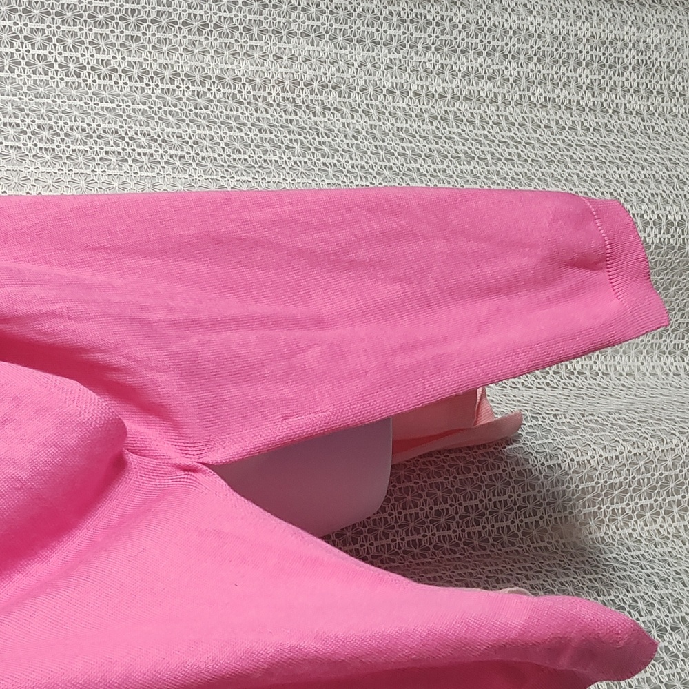 Pink Colorblock V-Neck Blouse - Picture 5 of 11